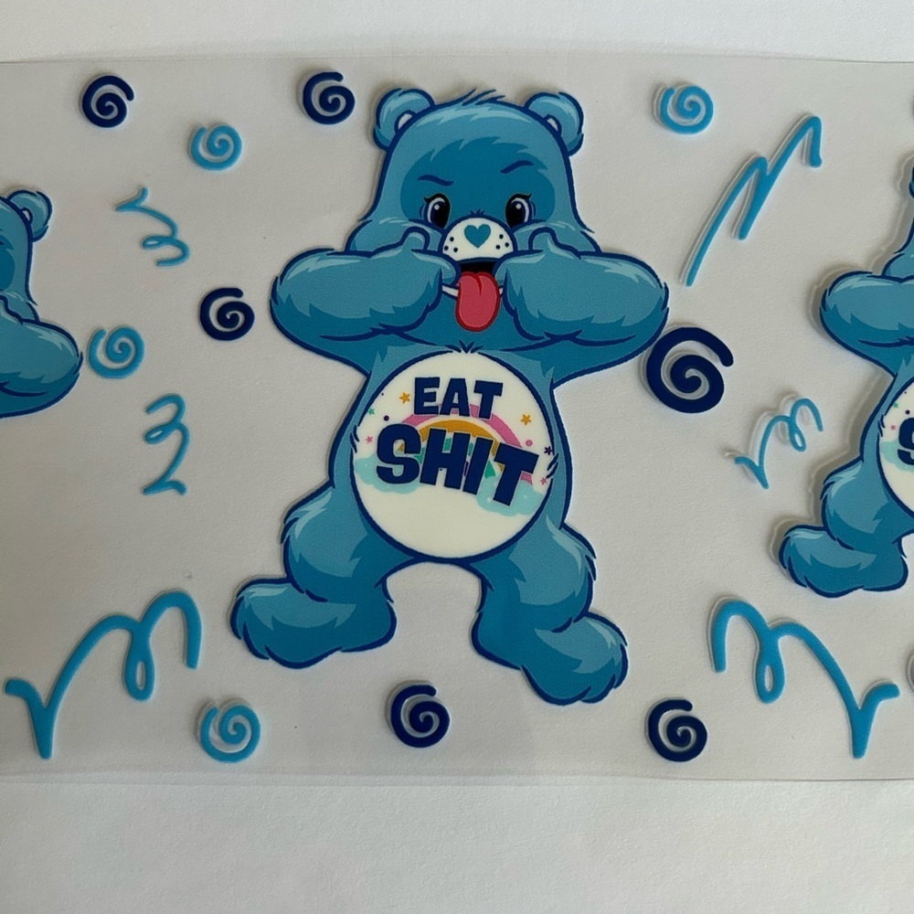 Swear Bear Eat Sh*t Cup Decal 143